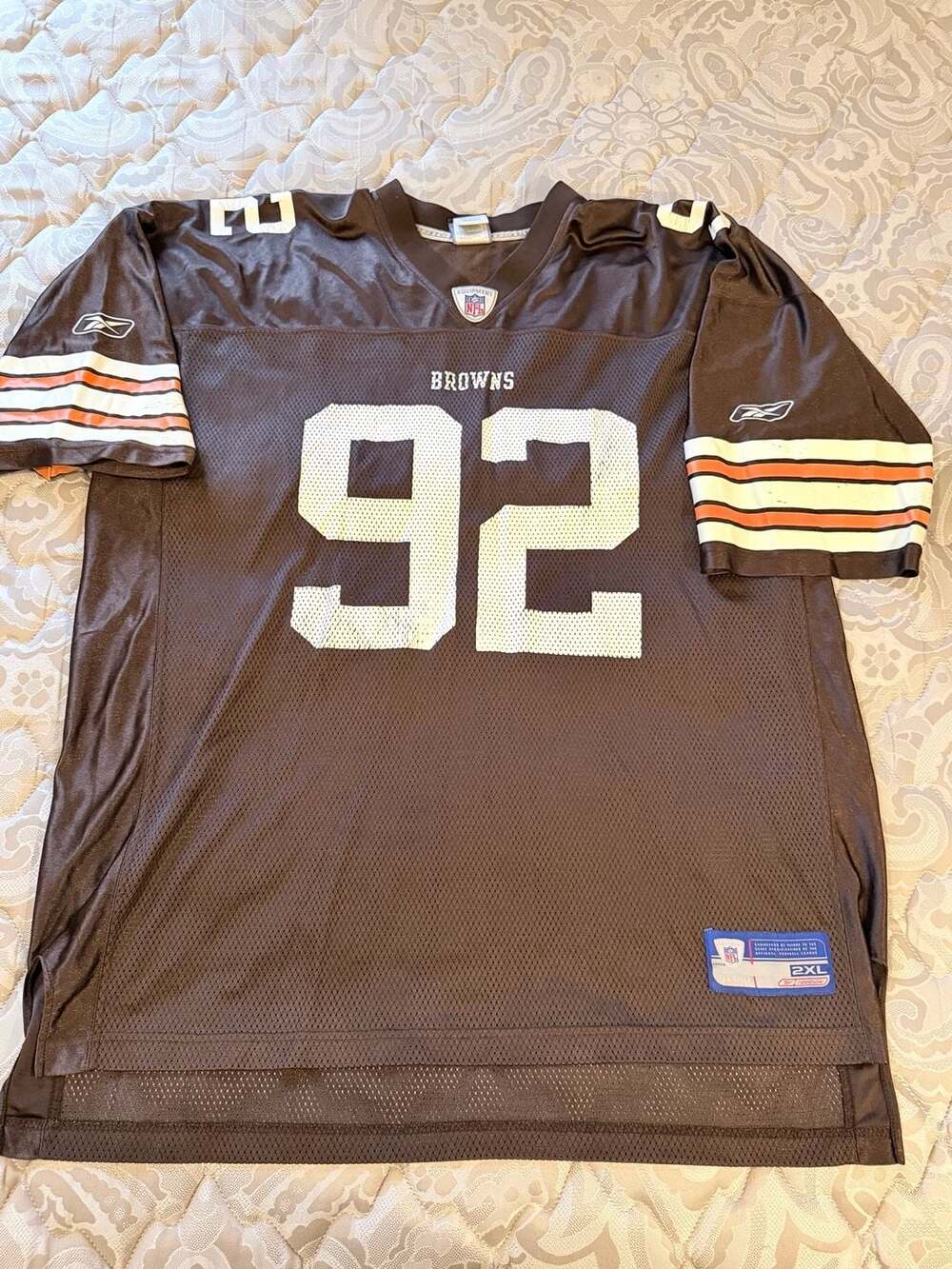 Vintage Reebok NFL Equipment Cleveland Courtney Brown Browns #92 Jersey 2XL